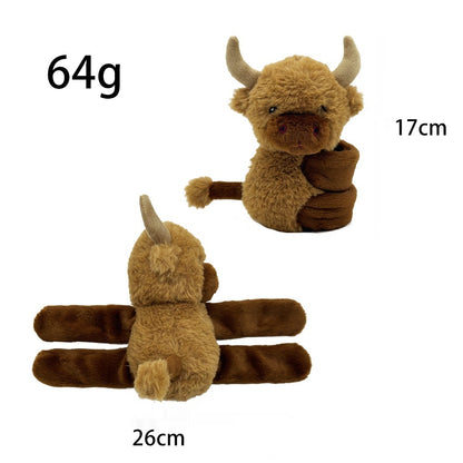 New Bow Highland Cow Plush Doll — scale reference