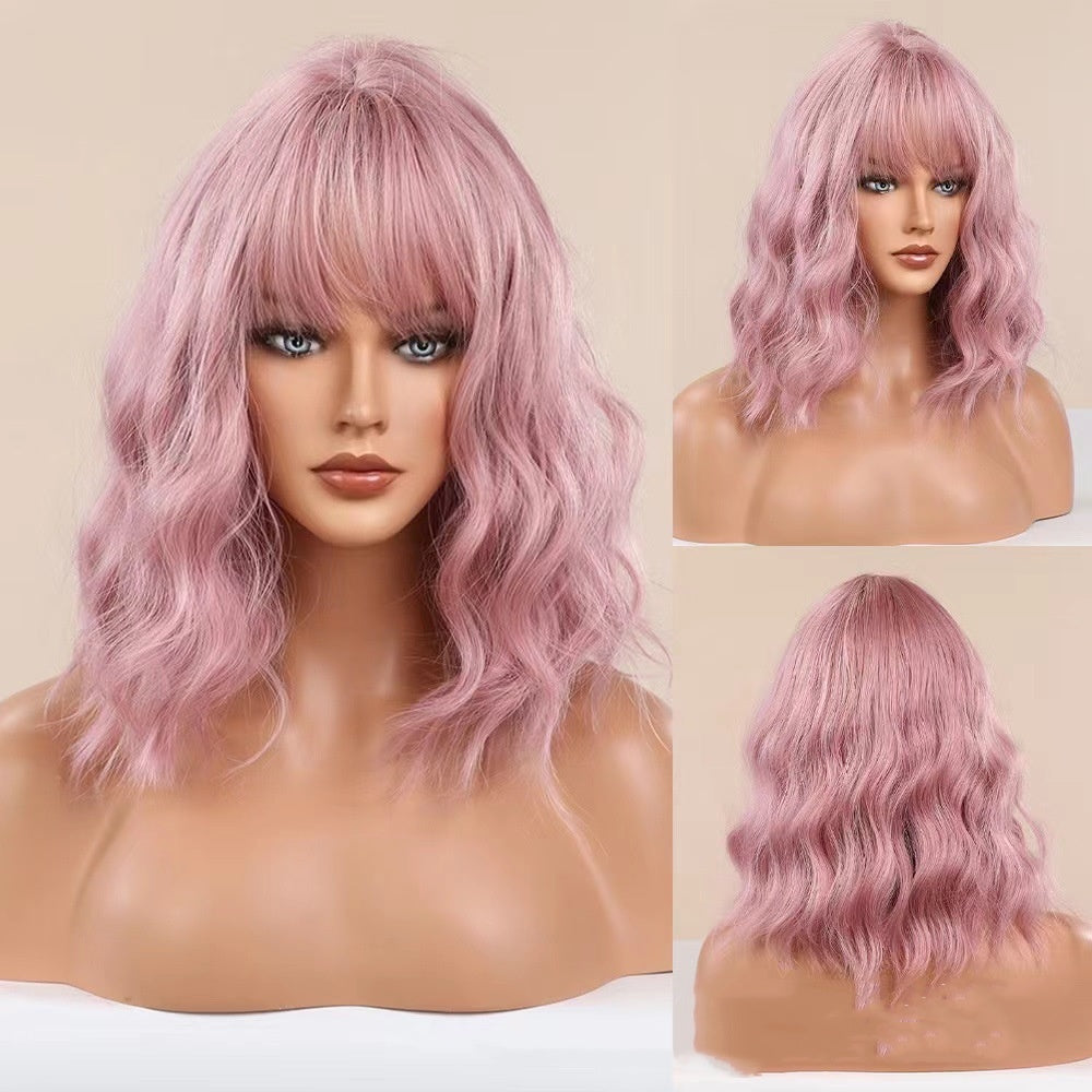 Cosplay Wig Female Short Curly Hair Chemical Fiber Wig — detail