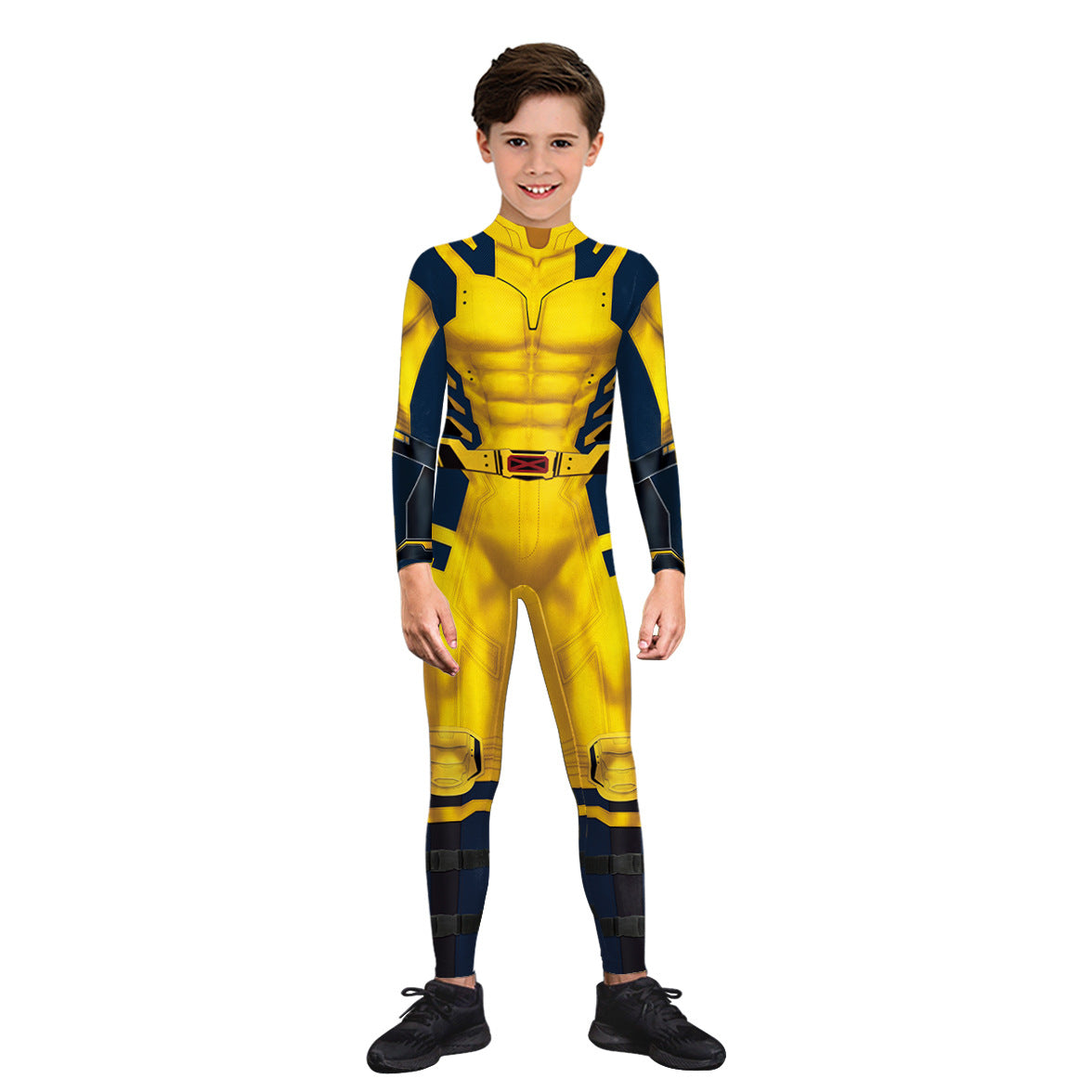Foreign Trade Explosions Halloween Movie Cos Clothing Wolverine Costume Play Clothing Printed Jumpsuit — detail