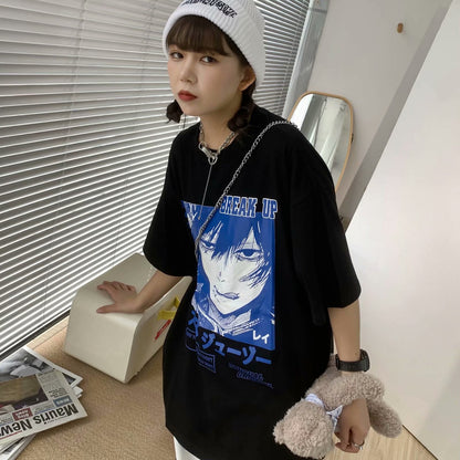 Two-dimensional Short-sleeved Anime Printed Salt T-shirt Loose