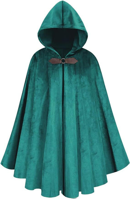 Medieval Suede Leather Cloak Halloween Retro | Magic Stories
