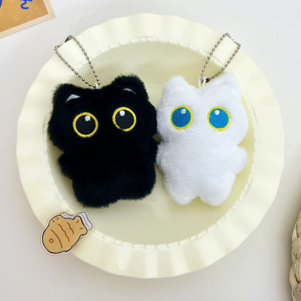 Cartoon Big Eye Black Cat Doll Plush | Magic Stories