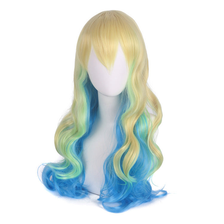Cosplay Wig Three-color Gradient Long Curly | Magic Stories