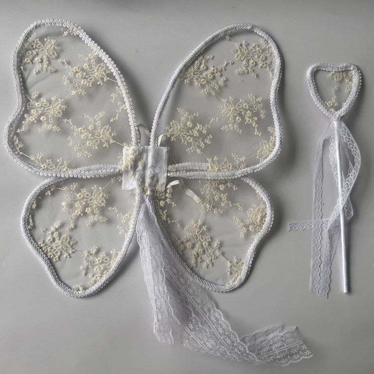 Lace Wing Fairy Wand Set Cosplay Photo Prop — detail