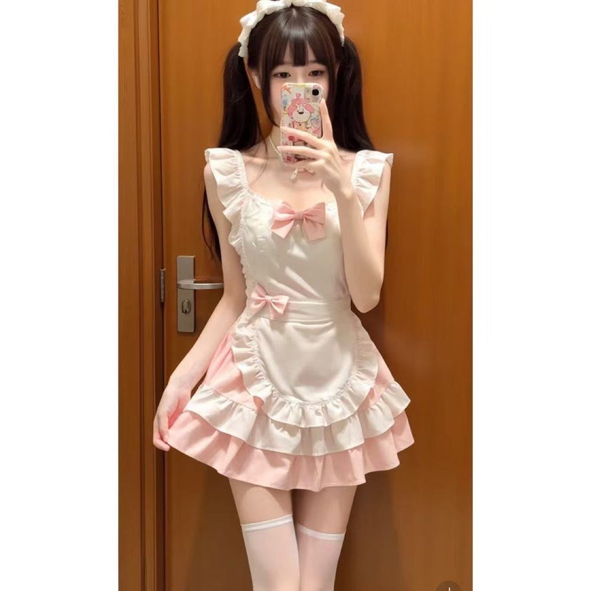 Sweet And Cute Maid Outfit Short Skirt — back view