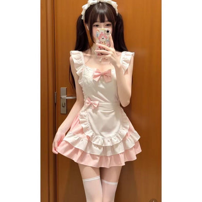 Sweet And Cute Maid Outfit Short Skirt — back view