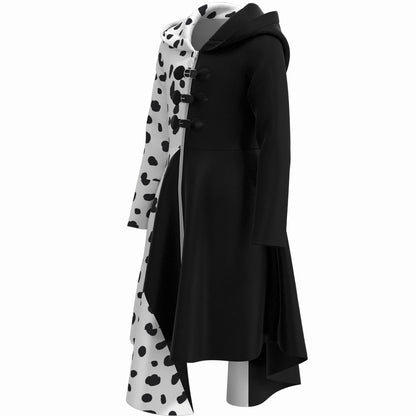 Black And White Witch Cos Costume Performance Costume — detail