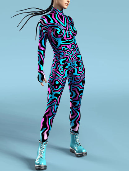 Video Game Pattern Digital Printing Cosplay Cosplay Clothes Tight Jumpsuit — packaging