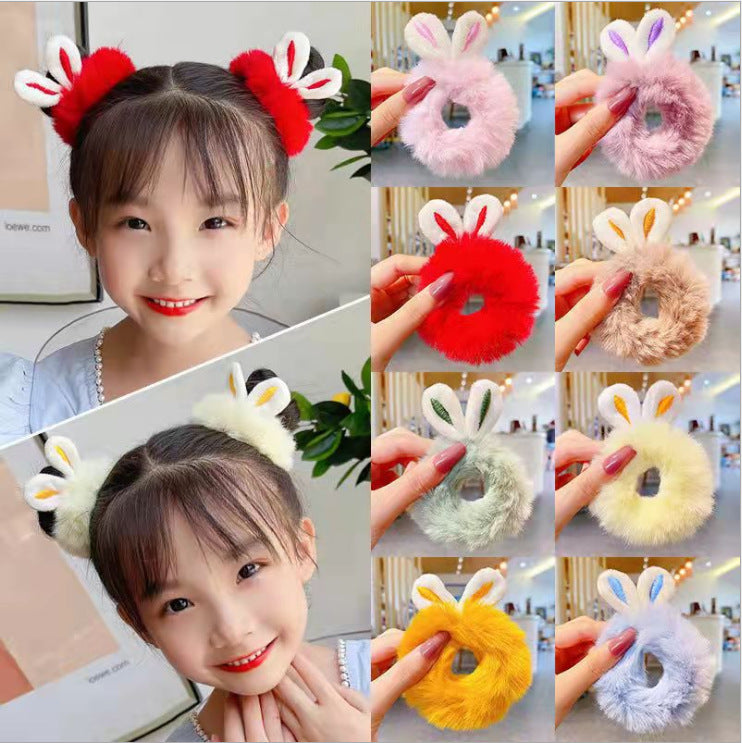 Hair Rope Simple New Bunny Ears Plush Hair | Magic Stories