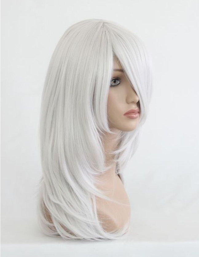 Medium Length Straight Cosplay Wig — side view
