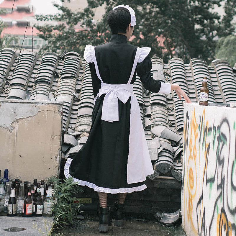Maid And Maid Costume Cute Lolita Suit — back view
