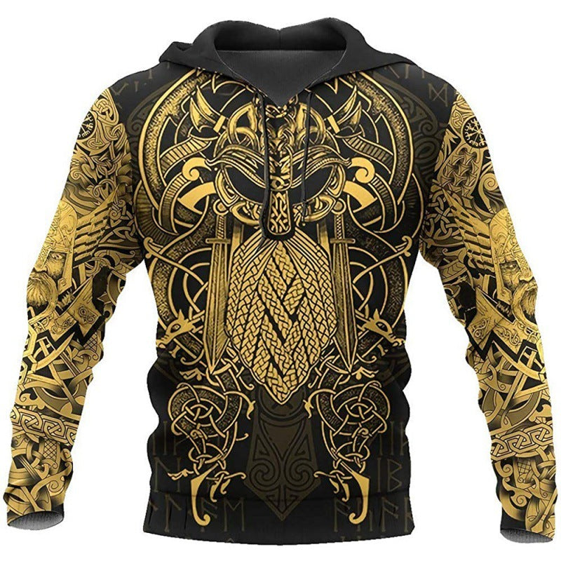 Viking Tattoo Anime Game Sweater — back view