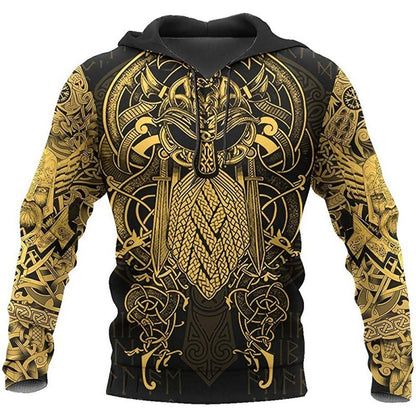 Viking Tattoo Anime Game Sweater — back view