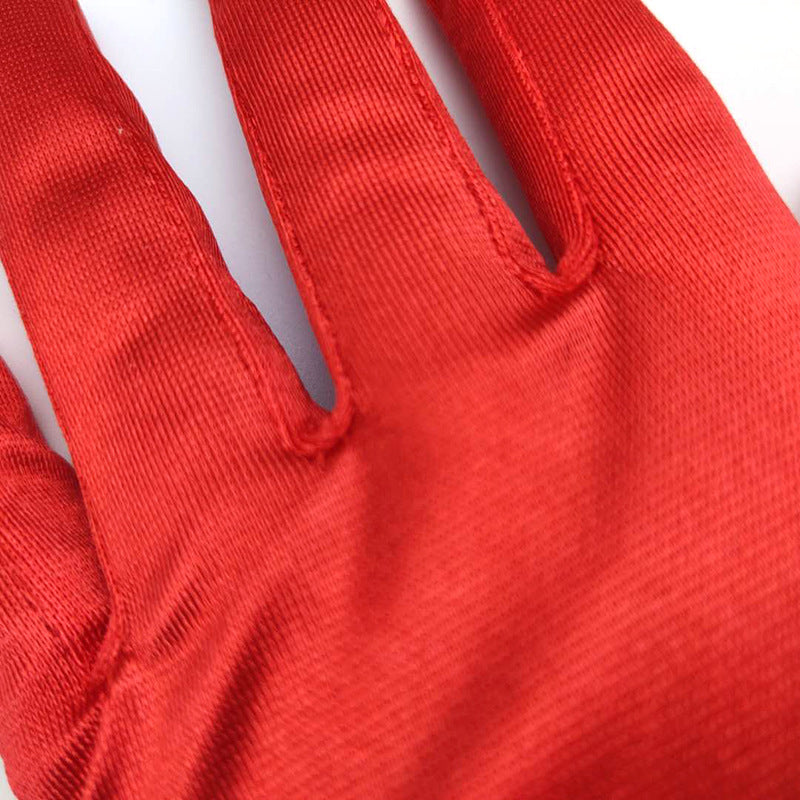 Bridal Wedding Gloves Short Satin Dress | Magic Stories