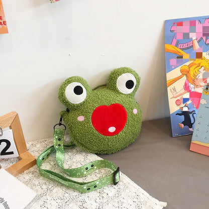Fashion New Frog Doll Bag Plush — side view