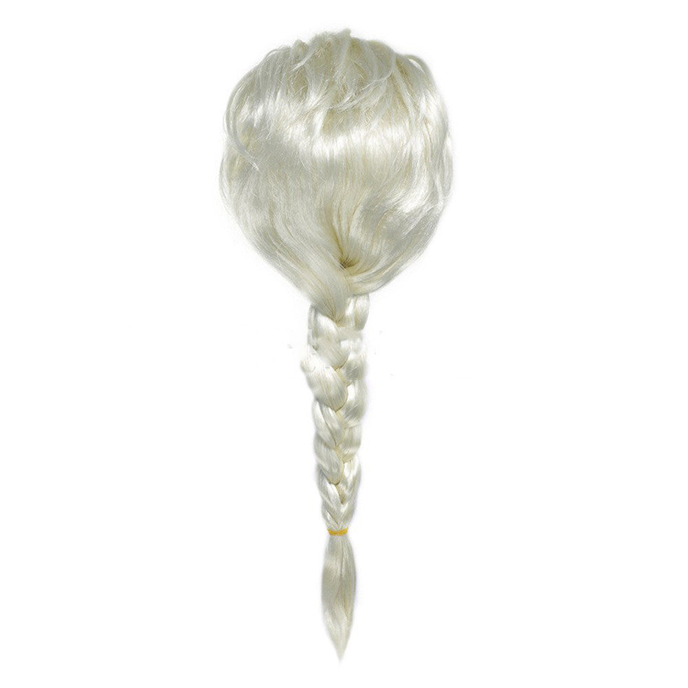 Princess Headdress Silver For Children Brown Cosplay Wig Props — scale reference