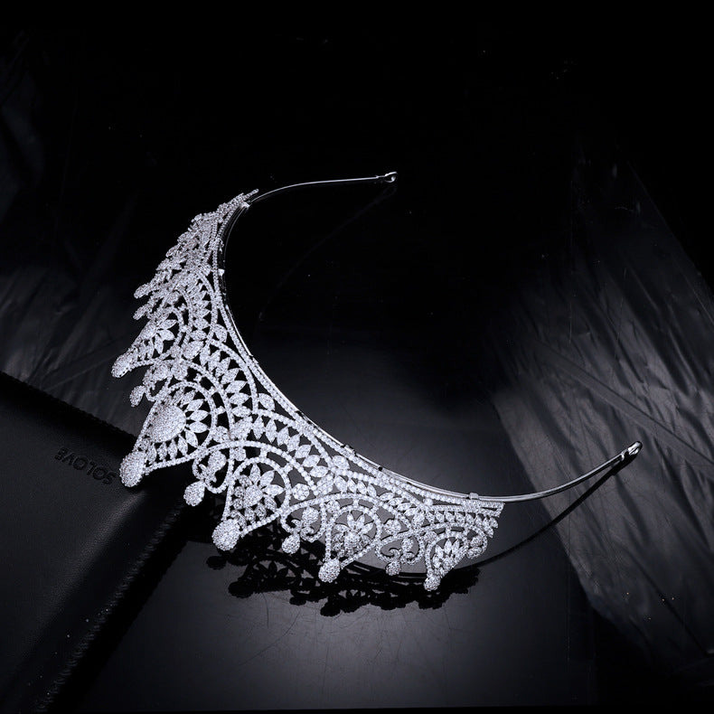 Tiara Micro-inlaid Zircon Crown Wedding | Magic Stories