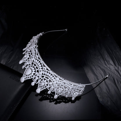 Tiara Micro-inlaid Zircon Crown Wedding | Magic Stories