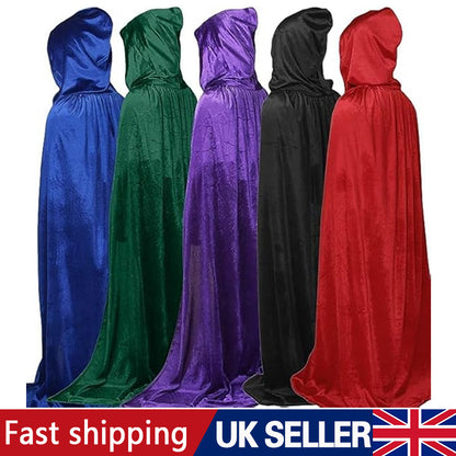 Halloween Hooded Velvet Cloak Robe Medieval | Magic Stories