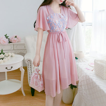 Women's Embroidered Chiffon Improved Hanfu | Magic Stories
