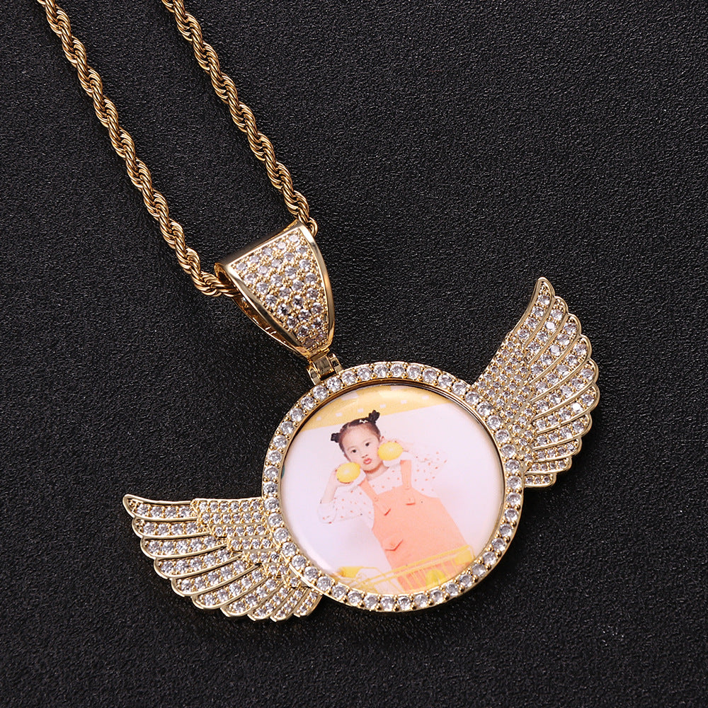 Angel Wings Photo Frame Necklace | Magic Stories