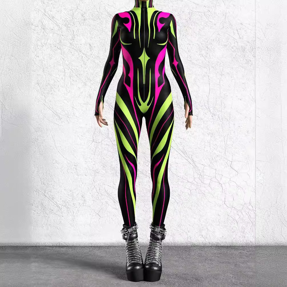 3D Digital Printing Cosplay One-piece Play Costume — in use