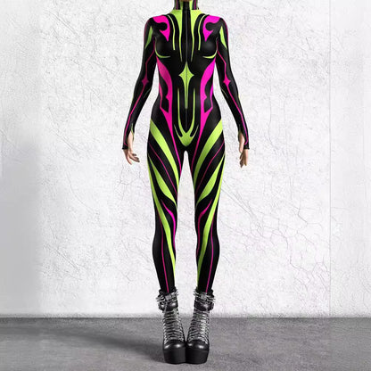 3D Digital Printing Cosplay One-piece Play Costume — in use