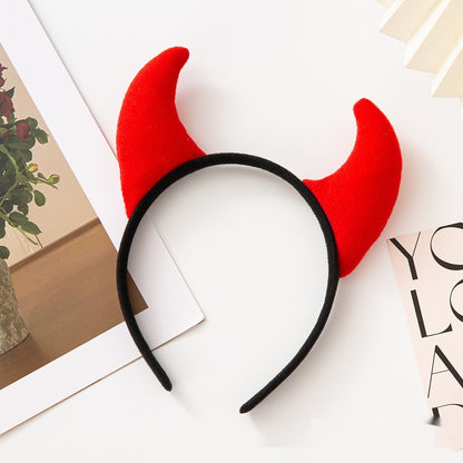 Children's Halloween Devil Horn Headband — side view