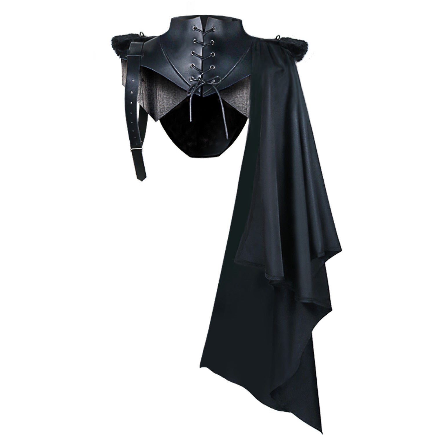 Halloween Party Demon Costume Retro Cape — back view