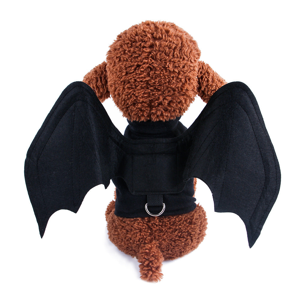 Dog Clothes Halloween Bat Wings Cat Dog Spider Costume — scale reference