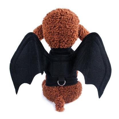 Dog Clothes Halloween Bat Wings Cat Dog Spider Costume — scale reference