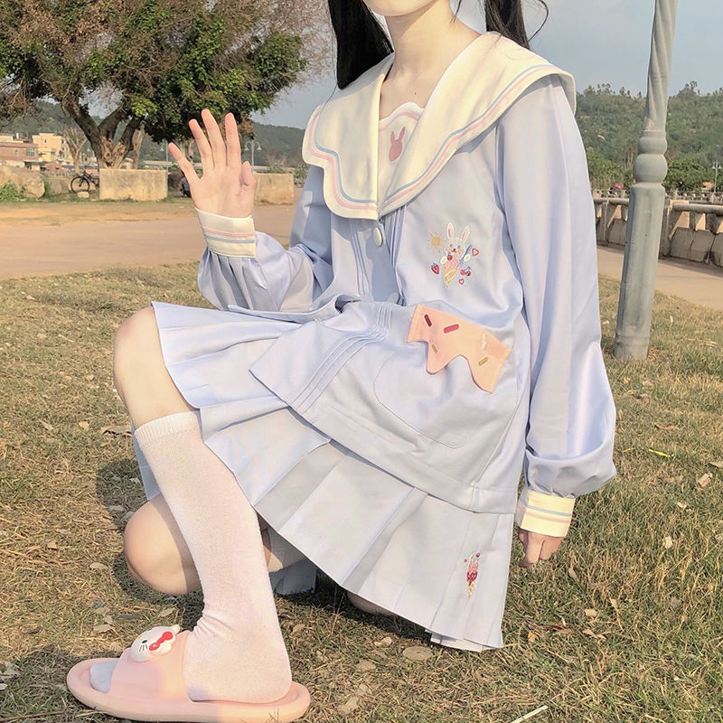Cute Kindergarten JK Uniform Suit Summer Sailor Suit — detail