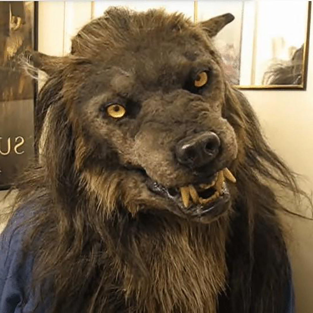 Latex Simulation Wolf Head Mask Headgear | Magic Stories