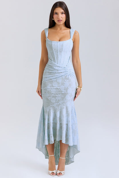 Sleeveless Square Neck Corset Mermaid Maxi | Magic Stories