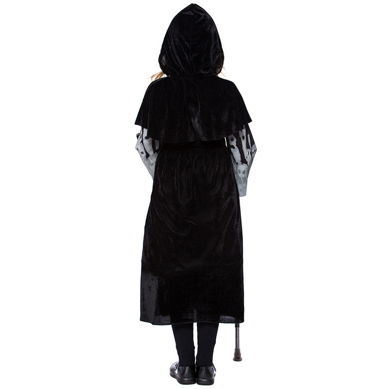 Halloween Witch Children's Clothing Luminous Ghost Demon Dress Horror Witch Vampire Costume — detail