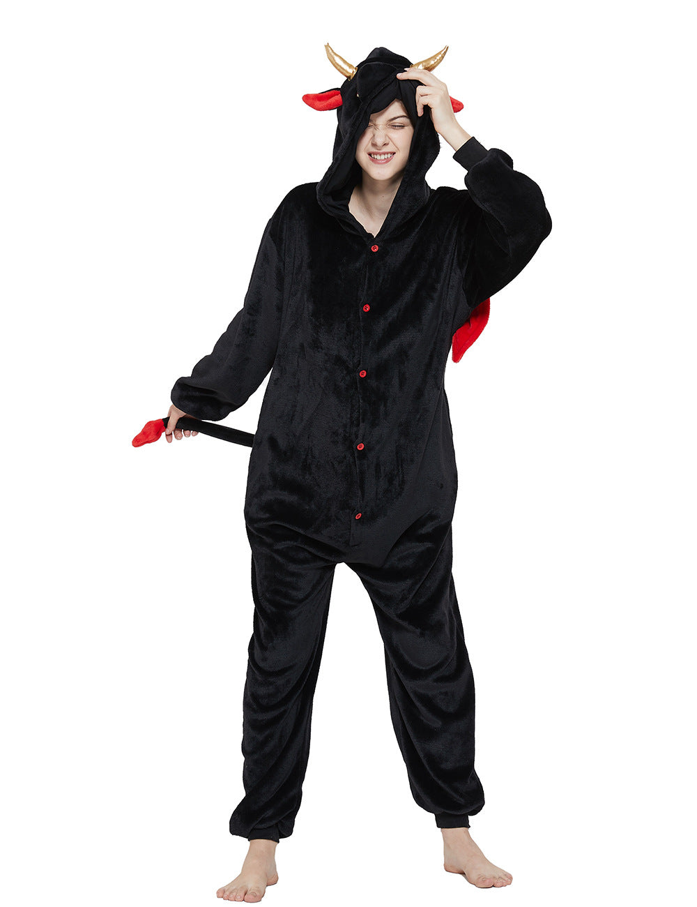 Adult Kigurumi Devil Onesies Flannel Cute | Magic Stories
