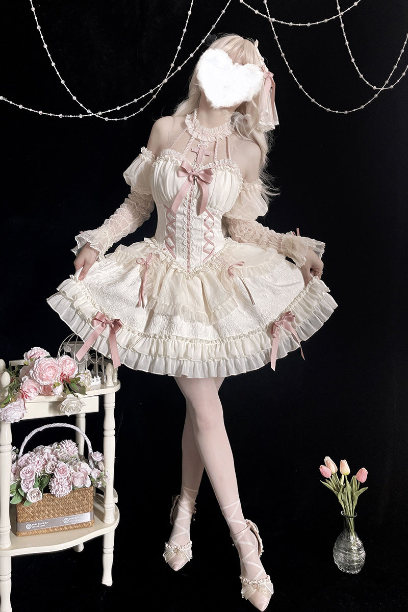 Dark Goth Lolita Halter Dress — detail