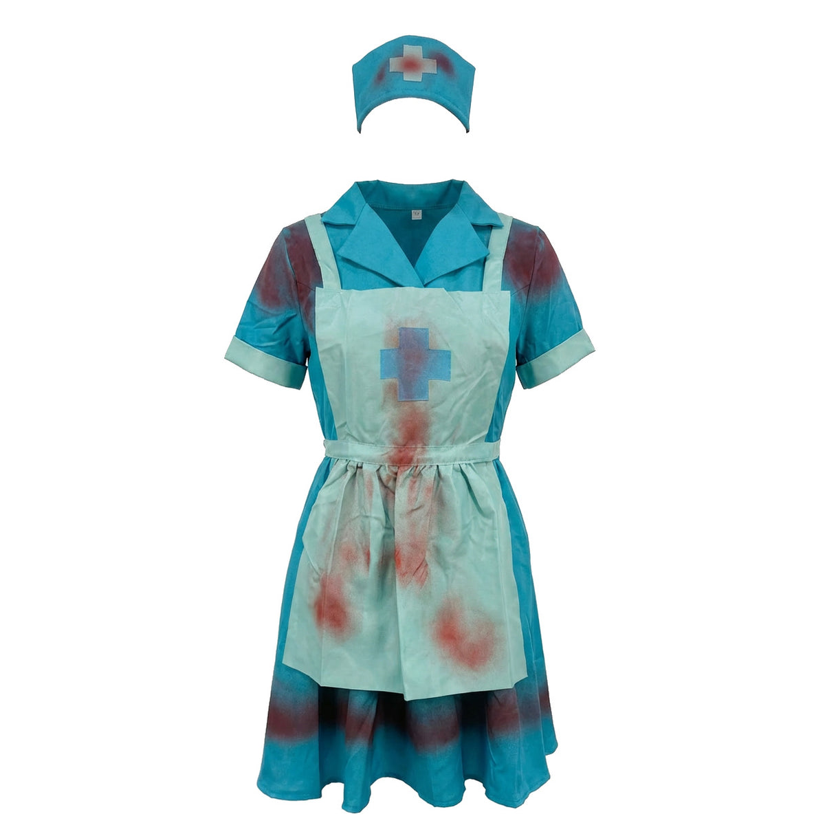 Zombie Nurse Cosplay Costume With Bloodstains Nurse Uniform — scale reference