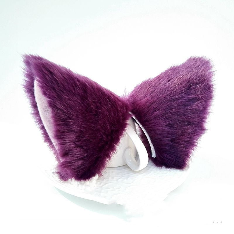 Purple Plush Cat Fox Universal Ears Cosplay | Magic Stories