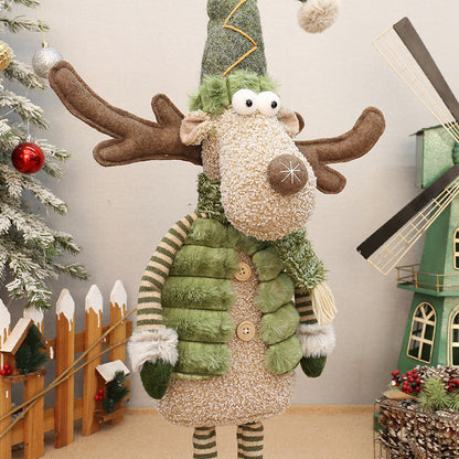 Green Fabric Long-nosed Reindeer Plush | Magic Stories