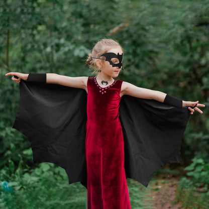 Bat Costume, Black Bat Mask With Black Cape | Magic Stories