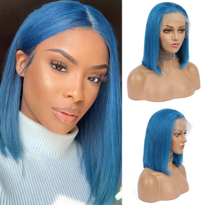Human Hair Bob Wigs Green Short Bob Wig — packaging