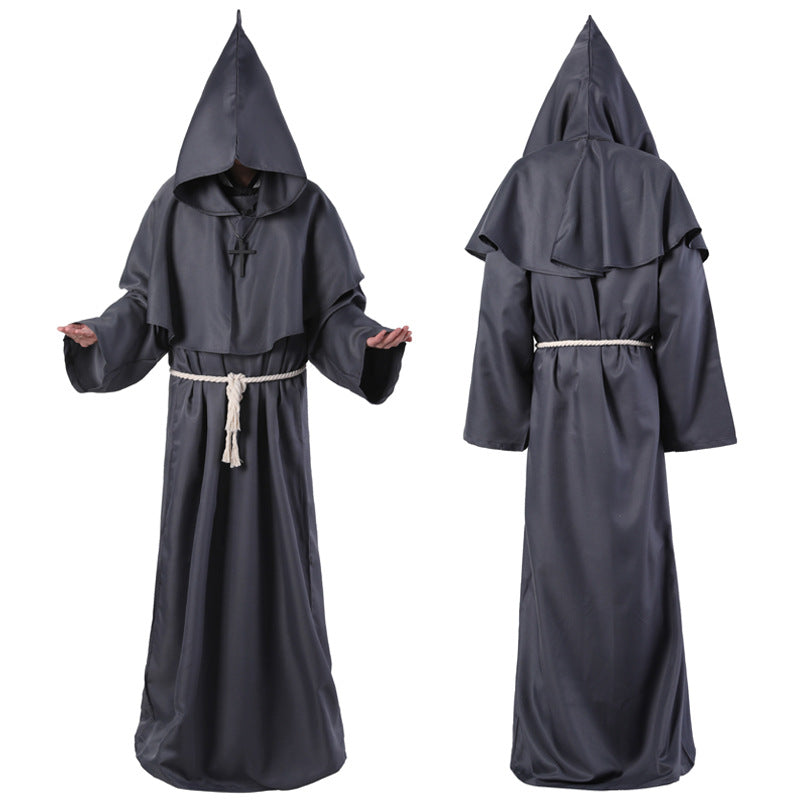 Halloween Costume Medieval Friar Wizard Costume — detail
