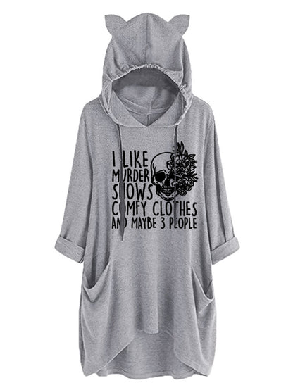 Cat Ears I-letter Cute Sweatshirt | Magic Stories