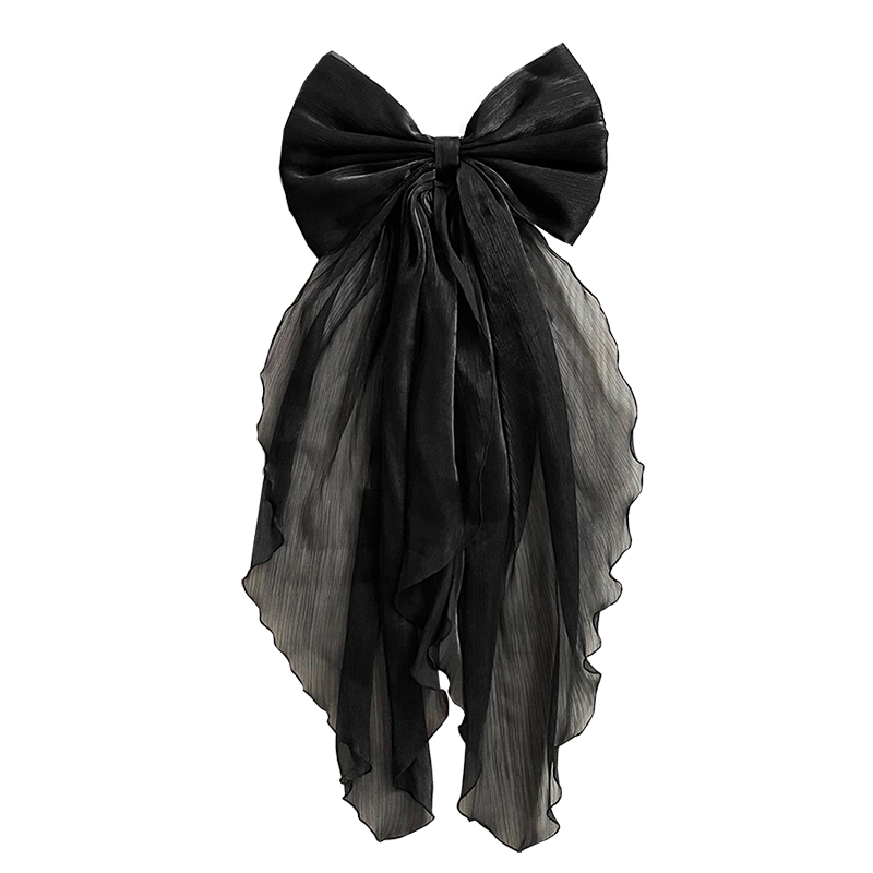 Originale Lolita Harajuku Bow Splicing Black Dress Hot Girl Fashion Kawaii Sweet Dress — back view