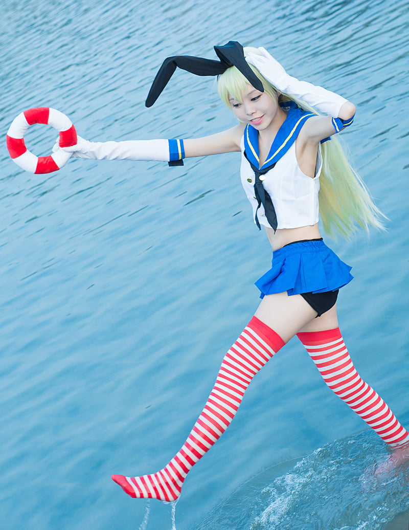Fleet Frigate CollectionCOS Student Outfit Full Cosplay Skirt Suit — back view