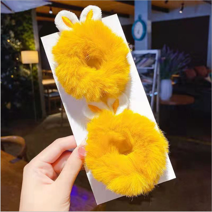 Hair Rope Simple New Bunny Ears Plush Hair | Magic Stories