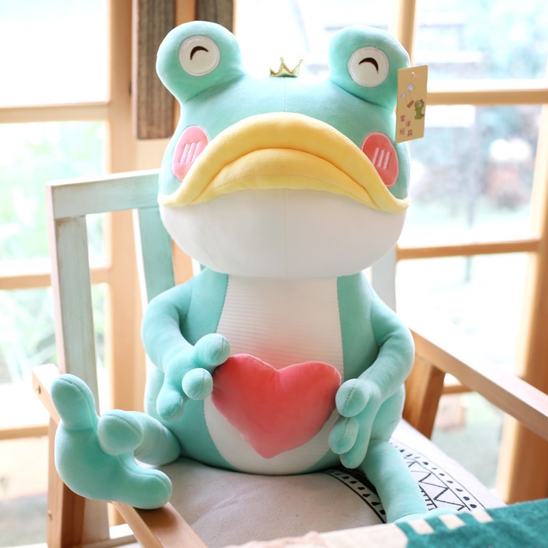 Cute Plush Toy With Big Mouth Love Frog Doll — detail