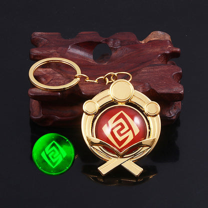 Genshin Impact Double-sided Glass Luminous Keychain — scale reference
