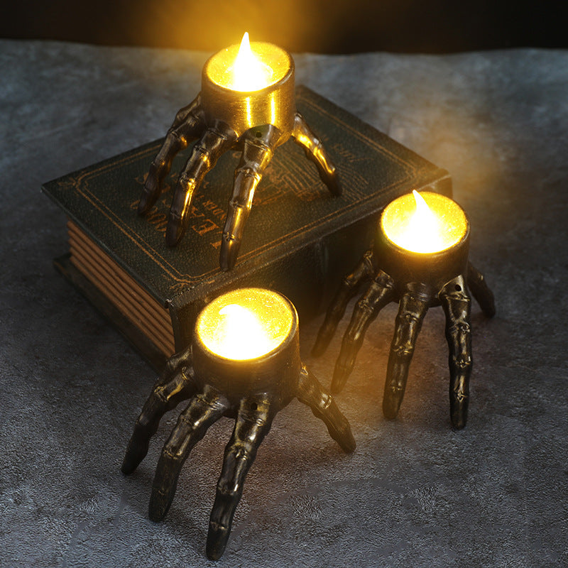 Halloween Skull Hand Decoration — back view